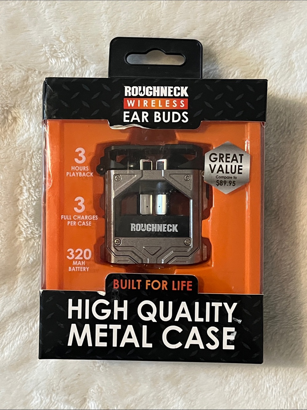 Wireless Ear Buds in Gray Metal Case new!